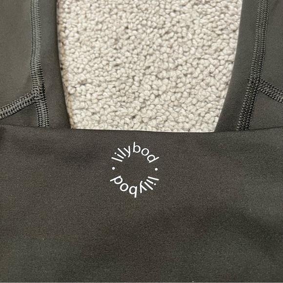 Lilybod Ace Full-Length Leggings in Olive/Colorblock. Size Small. - Picture 6 of 10